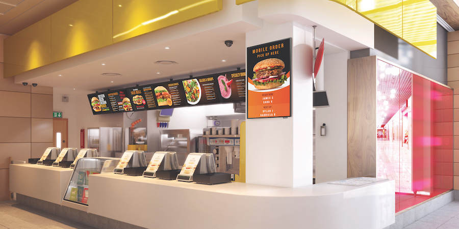 Engage and interact with QSR consumers through digital displays