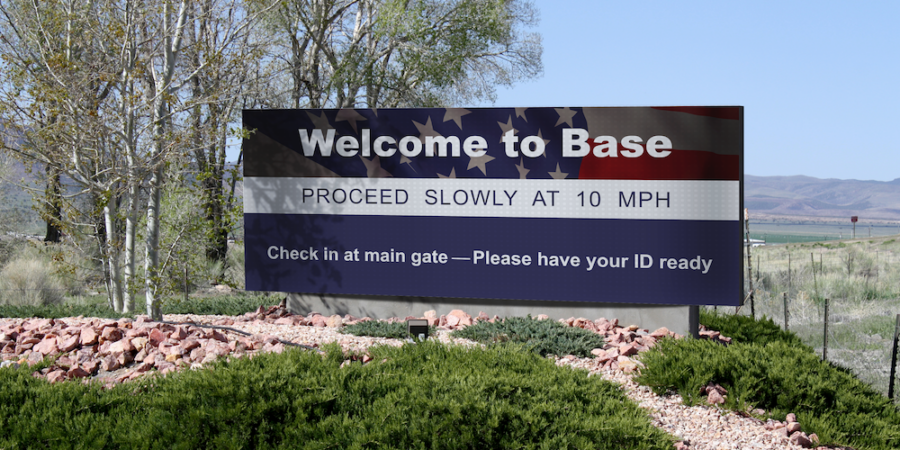 Outdoor LED streamlines communication on military bases