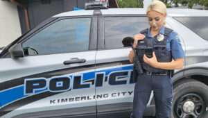 Kimberling City officer with smartphone as body-worn camera